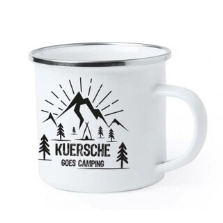 KUERSCHE GOES CAMPING &ndash; Becher (380ml) Weiß mit Logo
