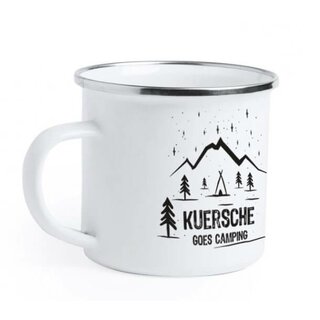 KUERSCHE GOES CAMPING &ndash; Becher (380ml) Weiß mit Logo